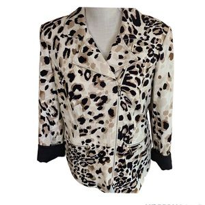 EUC Animal Print Moto Jacket
